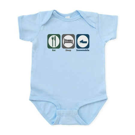 

CafePress - Eat Sleep Snowmobile Infant Bodysuit - Baby Light Bodysuit Size Newborn - 24 Months