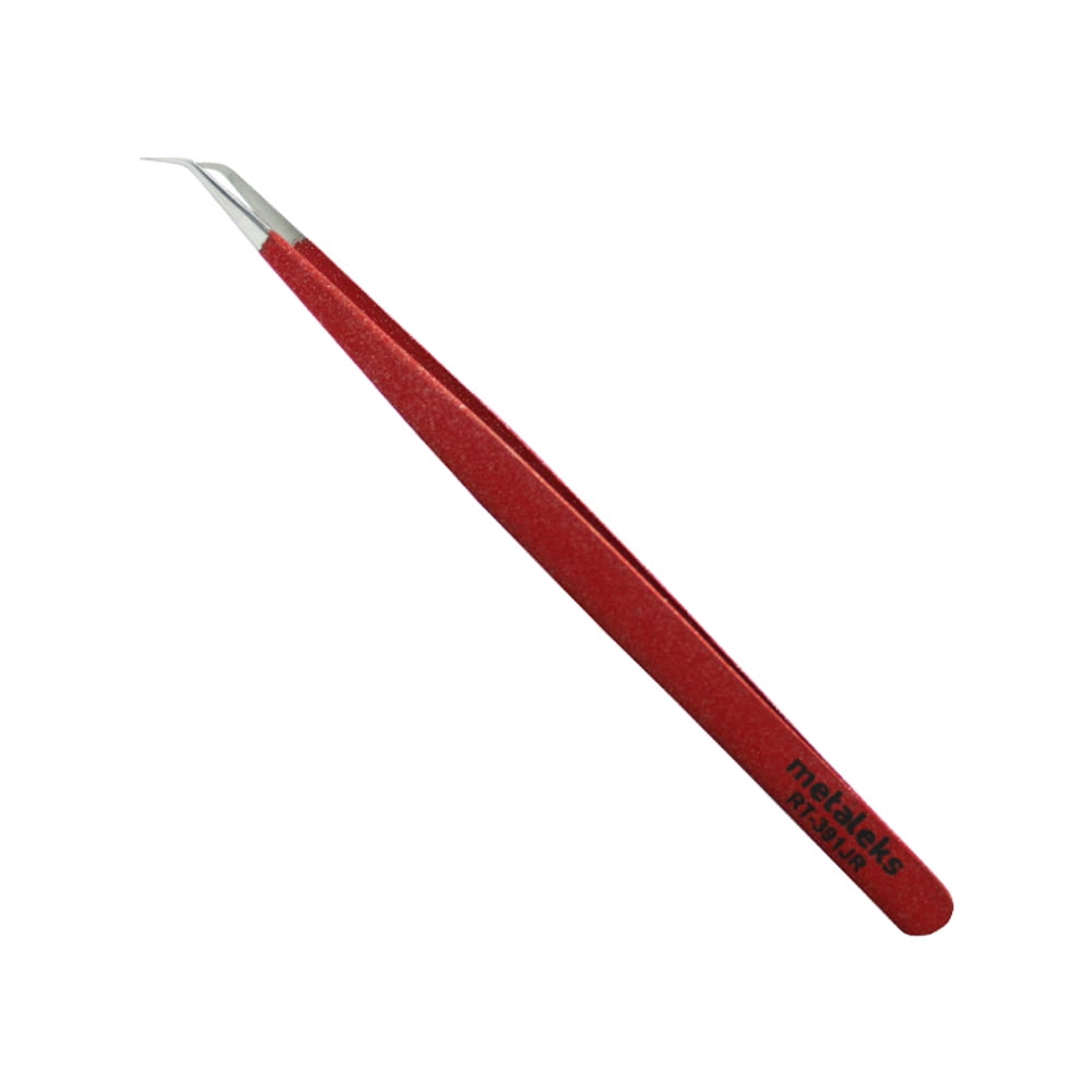 3Pcs Kit of Eyelash Extension Tweezers In Glitter Red Magnetic Kit - Made In Surgical Stainless Steel