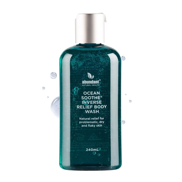 Abundant Natural Health Ocean Soothe Jabón corporal de alivio inverso con sales de magnesio puro altamente concentradas para limpiar e hidratar la piel seca y escamosa Hidratante Sin fragancia 240 ml