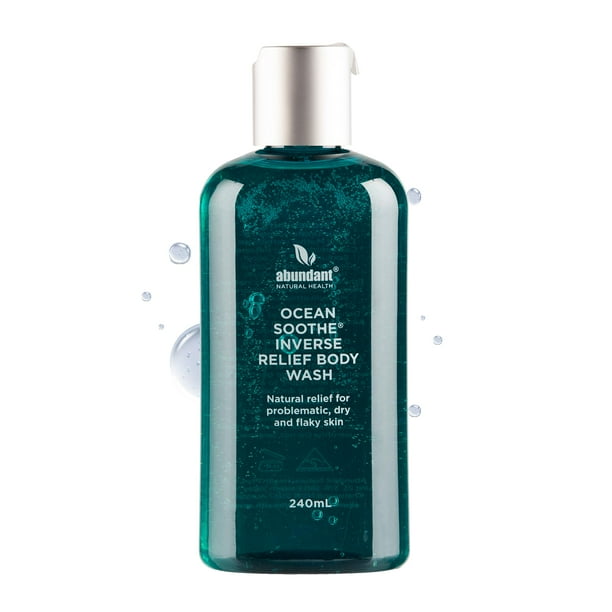 Abundant Natural Health Ocean Soothe Jabón corporal de alivio inverso con sales de magnesio puro altamente concentradas para limpiar e hidratar la piel seca y escamosa Hidratante Sin fragancia 240 ml