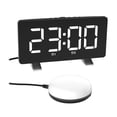 thumbnail image 2 of Despertador de Espejo de Escritorio con , /24 tiempo tiempo de tiempo de tiempo de , Puerto de Ca USB, Vibrador, Reloj con Agitat negro perfecl Despertador digital, 2 of 8
