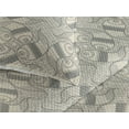 thumbnail image 3 of Ambesonne Boho Quilted Bedspread Set 3 Pcs, Lace Pattern Geometric Swirls, King, Eggshell Dimgray, 3 of 4