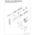 thumbnail image 3 of Kingston Brass KS3123BEX Essex Double-Handle 3-Hole Wall Mount Bathroom Faucet in Antique Brass, 3 of 5