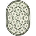 thumbnail image 2 of Safavieh Chelsea Lara Bordered Wool Area Rug, Ivory/Light Blue, 7'6" x 9'6" Oval, 2 of 10