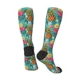 thumbnail image 4 of Daiia Sports Socks Pineapple Printed Novelty Crew Socks for Men Women Knee High Socks Cotton Socks Soft & Breathable Support Unisex Socks, 4 of 9