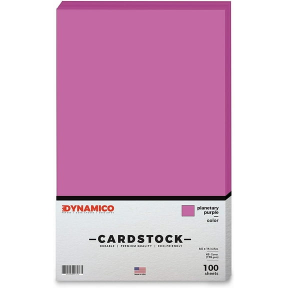 Planetary Purple 8.5 x 14" Cardstock Paper - Legal/Menu Size - for Cards and Stationery Printing | Medium weight 65 LB (175 gsm) Cover Card Stock | 100 Sheets Per Pack