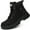 Black, variant on Men's Fashion Classic Work Safety Boots, Indestructible Steel Toe Waterproof Non-Slip More Warm Men's Work Shoes
