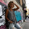 thumbnail image 5 of Women’s Linen Sleeveless Ruffle Tiered Tank Top, Casual Loose Summer Flowy Cami for Beach Vacation and Daily Wear, 5 of 6