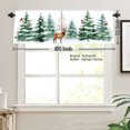 thumbnail image 3 of AshasdS Christmas Deer and Pine Trees Polyester Window Valance Curtain for Home Kitchen Living Room Bedroom Bathroom Decor 54x18 inch, 3 of 5