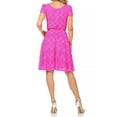 thumbnail image 3 of Women's Floral Lace Dress Short Sleeve Party Dress, 3 of 6