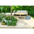 thumbnail image 2 of Maison Concepts Boston Outdoor Cabana Stripe Inflatable Pouf Teal (Teal) 21.65" X 21.65" X 9.84", 2 of 3