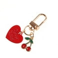 thumbnail image 6 of Milue Metal Keychain Anti Rust Durable Cherry Heart Shape Cartoon Bag Pendant for Key, 6 of 9