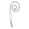 thumbnail image 2 of Collar de moda para hombre fresco Colgantes de joyería de diseño de organizador rojo / blanco / azul , Plata Baoblaze Collar para mujer, 2 of 7