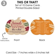 Big Dot of Happiness Friends Thanksgiving Feast - 4 Friendsgiving Party Games - 10 Cards Each - Gamerific Bundle