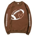 thumbnail image 6 of Football Mom Sweatshirts for Women Game Day Long Sleeve Crew Neck Hiking Sports Athletic Gym Summer Must Haves Football Mom Shirt Football Season Shirts Heart Graphic Fall Must Haves Oversized Coffee, 6 of 7