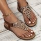 thumbnail image 4 of Sandalias romanas zapatos tanga mujeres con apoyo t-Cortra cómodas para verano elegante, 4 of 9