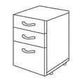 thumbnail image 7 of Bush Business Furniture Series C 3 x File Drawer(S) Mobile Pedestal - Assembled 15.7" x 20.3" x 28.1" x 1", 7 of 7