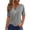 #498Light Gray, variant on 3/4 Sleeve Cotton Tops for Women Henley Neck Shirts Elbow Sleeve Casual Tshirts