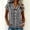 *Black, variant on ClodeEU Women's Lapel Cap Short Sleeve Plaid Button Down Blouse,Slim Summer Shirt Top Black,Women's Plus L