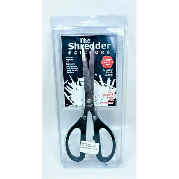 Allary RED 123 The Shredder Scissors for Crafting and Office Use, Black
