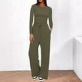 thumbnail image 2 of VISALY 2 Piece Lounge Set Sweatsuit Set Long Sleeve Crop Tops Sweatpants Training Suit for Women Tank Tops Wide Leg Pants Matching Sets Fall Travel Outfits Green Xxl, 2 of 6