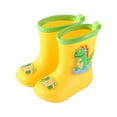 thumbnail image 3 of LYHaoo Girls Waterproof Shoes Kids Rain Boots Girls Boots Non Slip Comfortable Toddler Outdoor Play Shoes For Baby Children Sizes 9 Yellow(Little Kid), 3 of 6