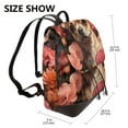 thumbnail image 2 of Disketp Vintage Red Flower Chihuahua Mochila de Cuero para Mujer, Bolso de Espalda Antirrobo con Estilo para Viaje, Trabajo y Uso Diario, 2 of 4