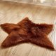 thumbnail image 2 of Alfombras de terciopelo afelpado con forma de estrella, alfombras peludas para el suelo, decoración para la habitación de niñas café, 2 of 8