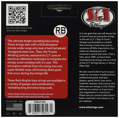 SIT Strings NRB45105L Fusion Wound Medium-Light Nickel Bass Strings