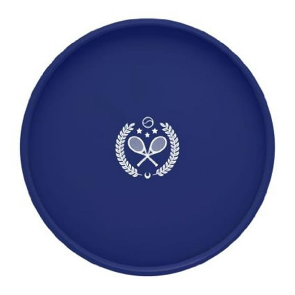 Kraftware Corp 89130 Kasualware 14 in. Round Serving Tray Blue Tennis