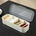 thumbnail image 4 of Callipe Condiment Server with Ice Tray Cold Serving Tray for Bar Fruit Salad Taco Multipurpose Chilled Condiment Caddy with Compartments And Separate Lids, 4 of 8