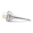 thumbnail image 5 of Auriga Fine Jewelry 925 Sterling Silver Diamond and Pearl Ring Size 6 for Women, 5 of 6
