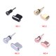 thumbnail image 3 of Moyic 2 uds puerto de carga de Metal + puerto de auriculares de 3,5mm reemplazo de tapón antipolvo para Android para para teléfono móvil tipo Teléfono y Comunicación oro rosa, 3 of 6