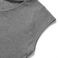 thumbnail image 7 of Gray Women's Short Sleeve T-shirt, Women Cap Sleeve Summer Casual Tops V Neck Solid Color Casual Shirts Loose Fit Blouse,Women's Short sleeve T-shirt XL, 7 of 7