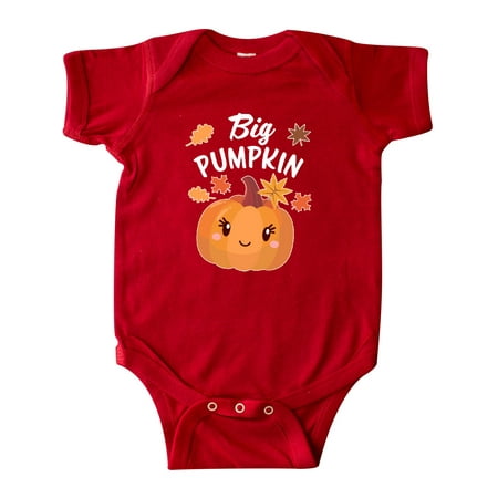 

Inktastic Big Pumpkin with Fall Leaves Gift Baby Boy or Baby Girl Bodysuit