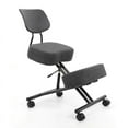 thumbnail image 2 of Furniture of America Popalo Metal Kneeling Chair with Wheels in Gray, 2 of 15