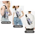 thumbnail image 2 of Dsseng Clear Sling Bag   Stadium Approved Clear PVC Chest Bag with Adjustable Strap   Waterproof Clear Crossbody Daypack, 2 of 6