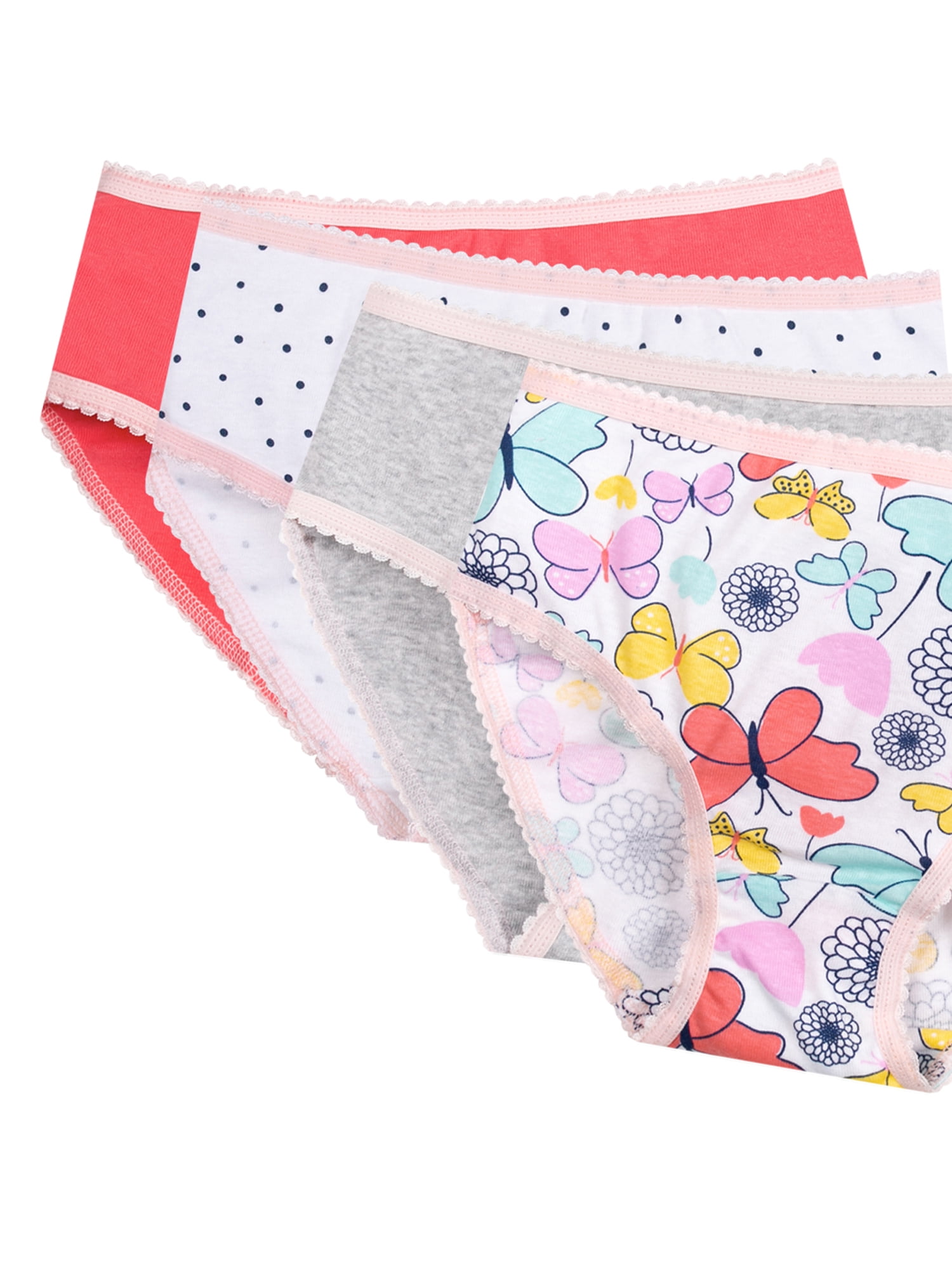 POPKOK Teen Girls Underwear Cotton Brief Panties 6 pack (12-14 Years,  Lively Color)