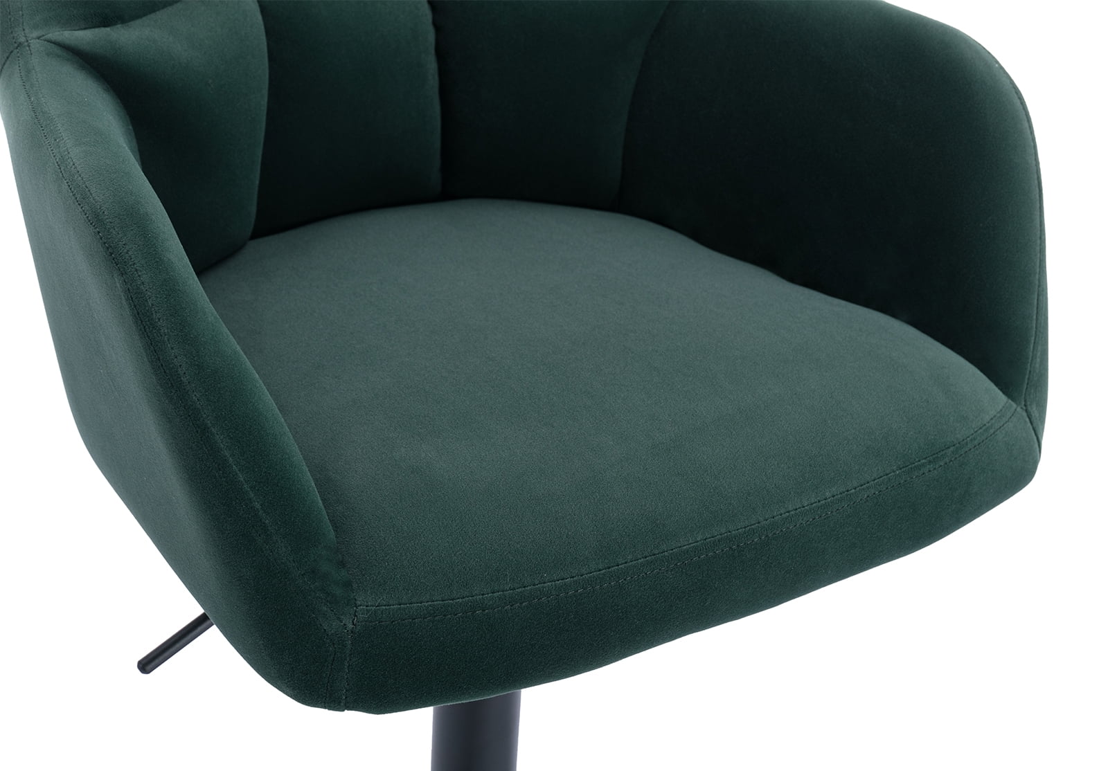 Guyou Modern Swivel Bar Stool Set of 2, Velvet Upholstered Adjustable Island Stool Counter Height Stool with Backrest and Metal Base for Kitchen Island Restaurant Bar, Green