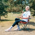 thumbnail image 2 of KingCamp Lightweight Folding Outdoor Camping Chair with Cupholder, Red/Gray, 2 of 12