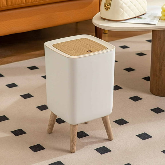 Trash Can Kitchen Trash Can Garbage Can Household Kitchen Waste With High Feet Bathroom Office Living Room Large Capacity Paper Storage