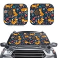 thumbnail image 2 of Fotbe Colorful Fox 2-Piece Car Windshield Sun Shade | Sun Blocker for Car Windshield | Foldable Automotive Interior Accessories for Sun Protection-Large, 2 of 7