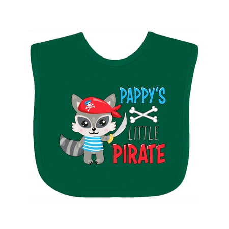 

Inktastic Pappy s Little Pirate Cute Raccoon with Sword Gift Baby Boy or Baby Girl Bib