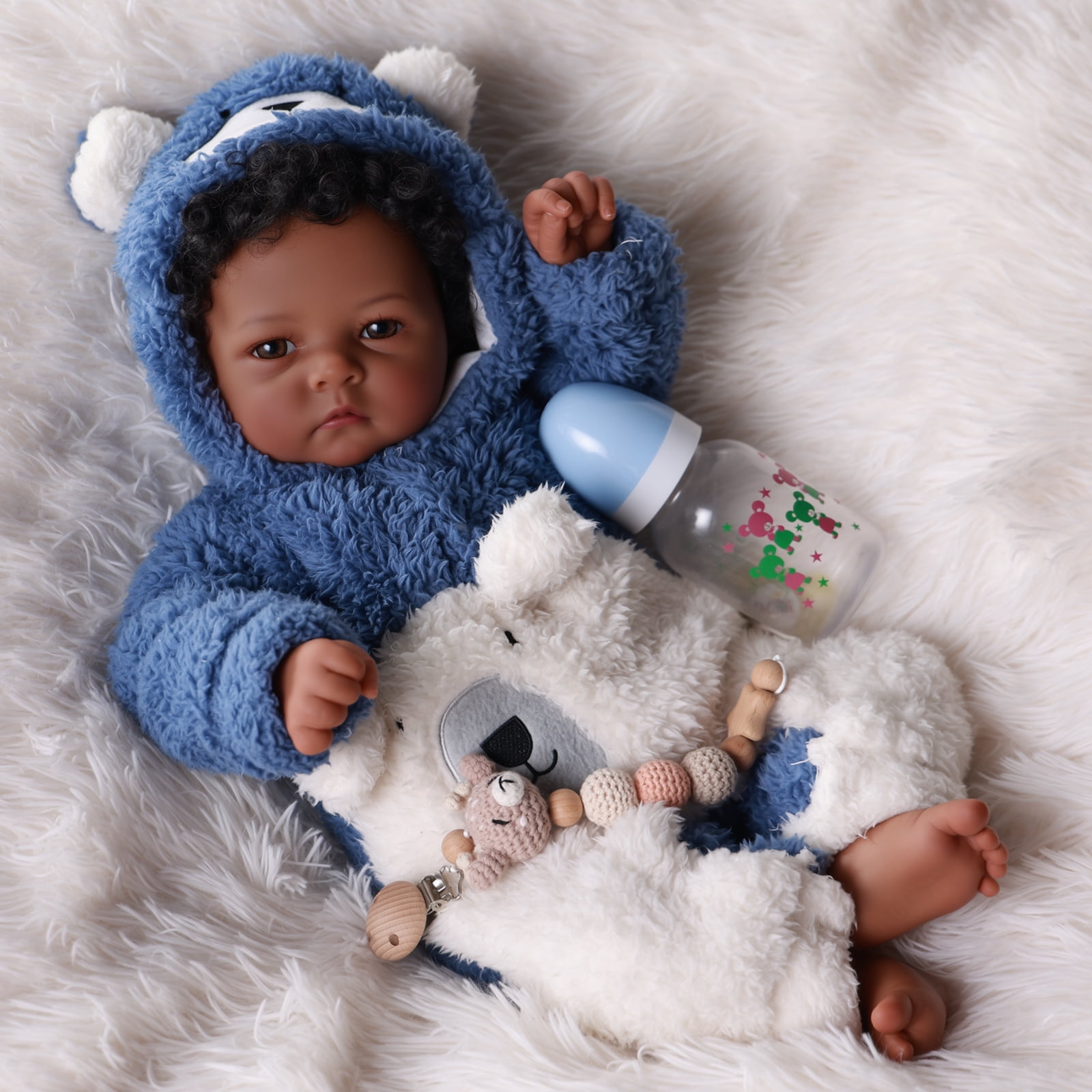 RSG 17-inch Lifelike Reborn Baby Dolls - Adorable Playful Real Life - Real Baby Feeling Baby Dolls with Gift Box for Kids Age 3 +