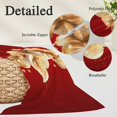 thumbnail image 2 of Red Valentine's Day Pillow Covers, Linen Long Throw Pillow Case, Golden Valentines Gifts Love Hearts Holiday Pillow Protector Decorative Cushion Cover for Living Room/Bedroom 12" x 20", 2 of 8