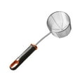 thumbnail image 2 of TISHITA Skimmer Ladle Food Strainer Colander Hanging Mesh Strainer Drainer Drainer Ladle Dumplings Cooking Kitchen Fried Food Meatballs black handle, 2 of 8