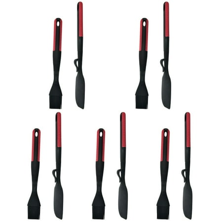 

BESTONZON 5 Sets of Silicone Scraper Cream Spatula Kitchen Cake Spatula Oil Brush Cake Making Cream Scraper