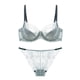 thumbnail image 1 of Gibobby Conjunto Lencería Tanga Y Bralette Pantalones cortos de ropa interior de encaje sexy para mujer con conjunto de sujetador transpirable de pecho lateral(Gris, 75B), 1 of 2