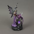 thumbnail image 5 of Amethyst Purple Fairy And Dragon LED Lighted Geode Statue, 5 of 5
