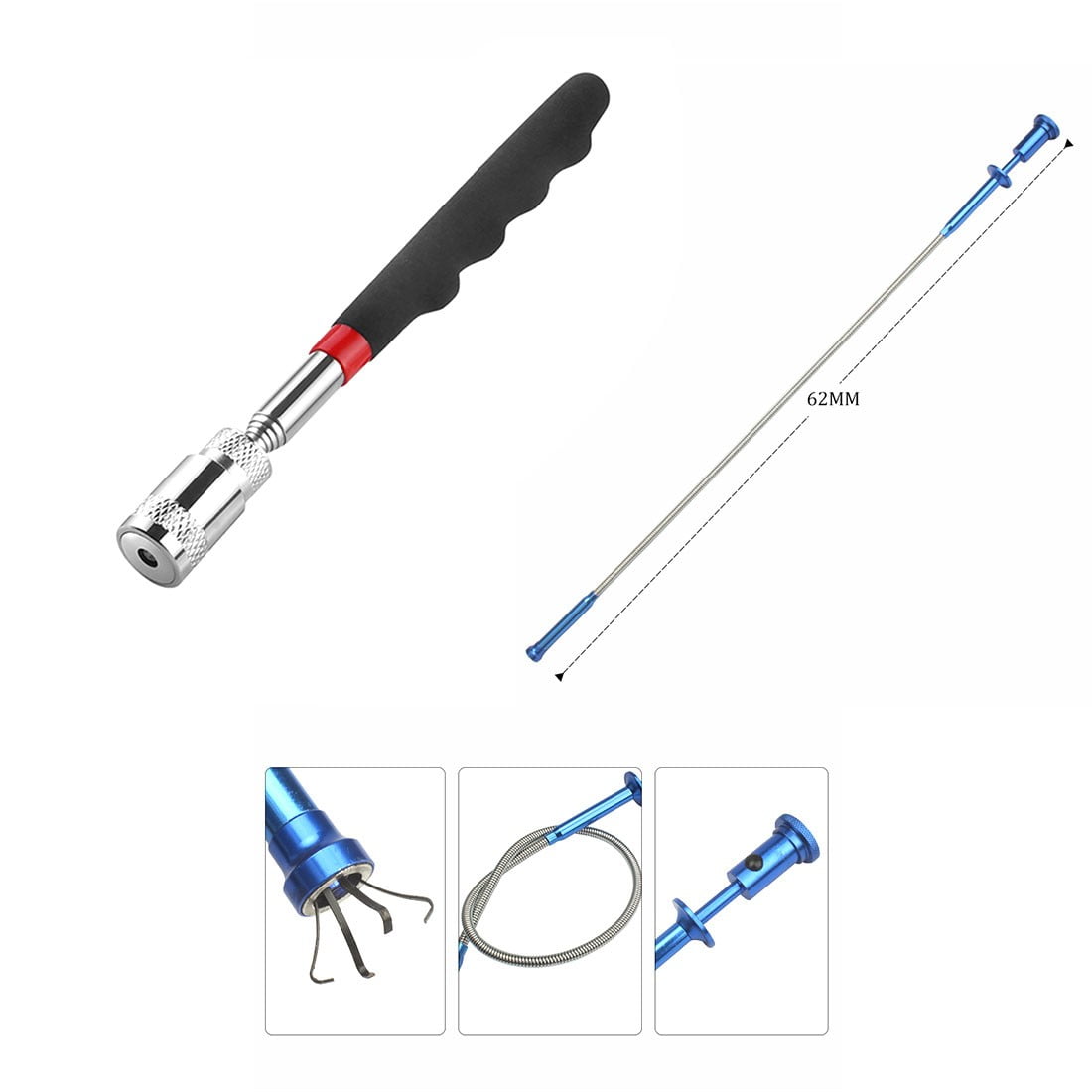 Cogfs Arm Extension Reacher Grabber Tool, LED Light PickUp